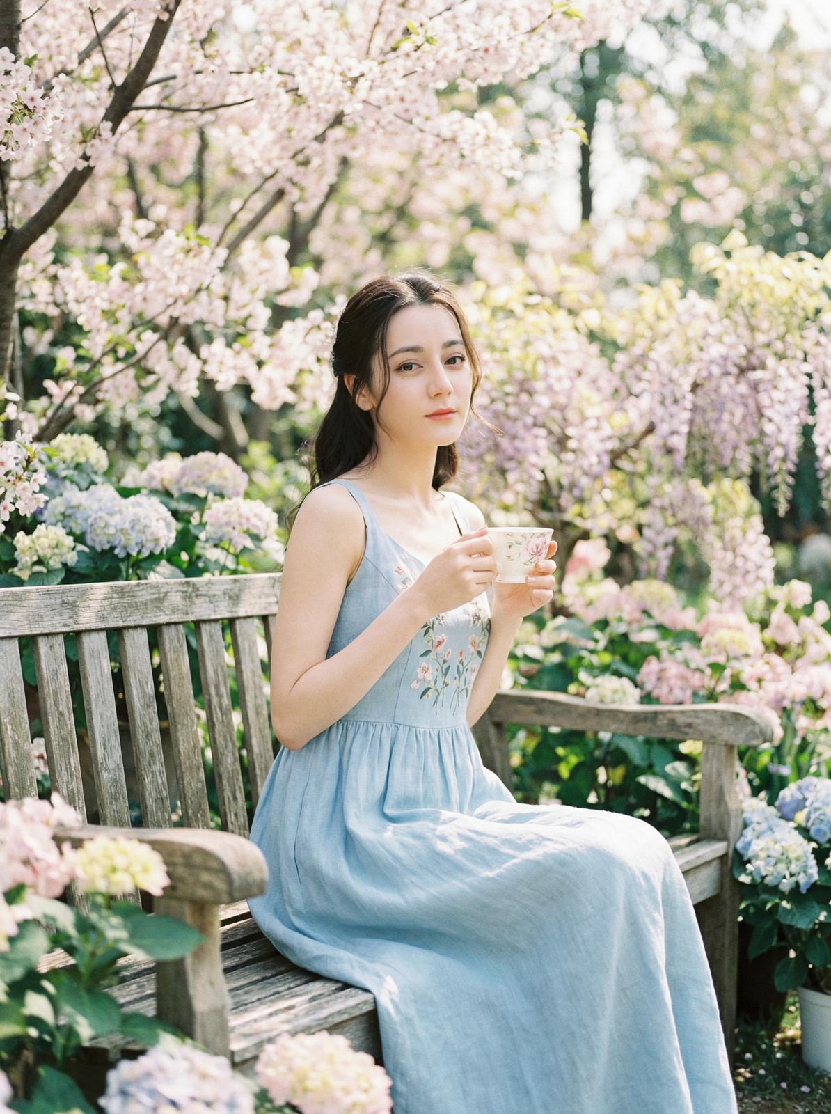 网红主播花园写真